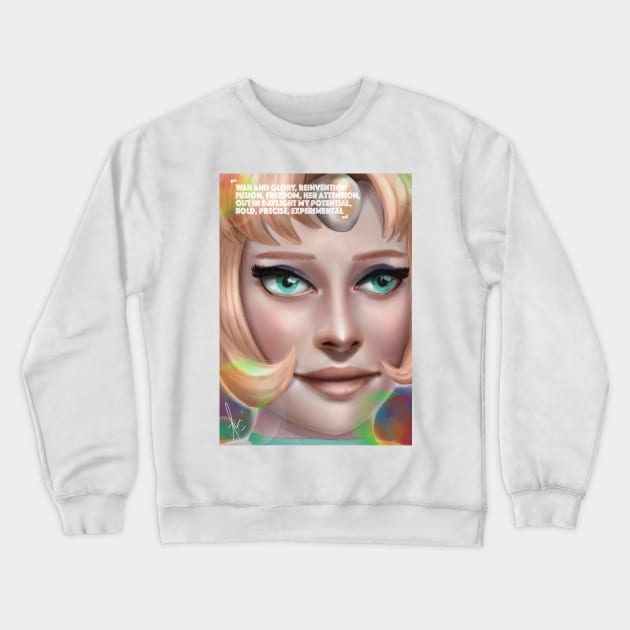 Pearl Portrait Crewneck Sweatshirt by Romeow